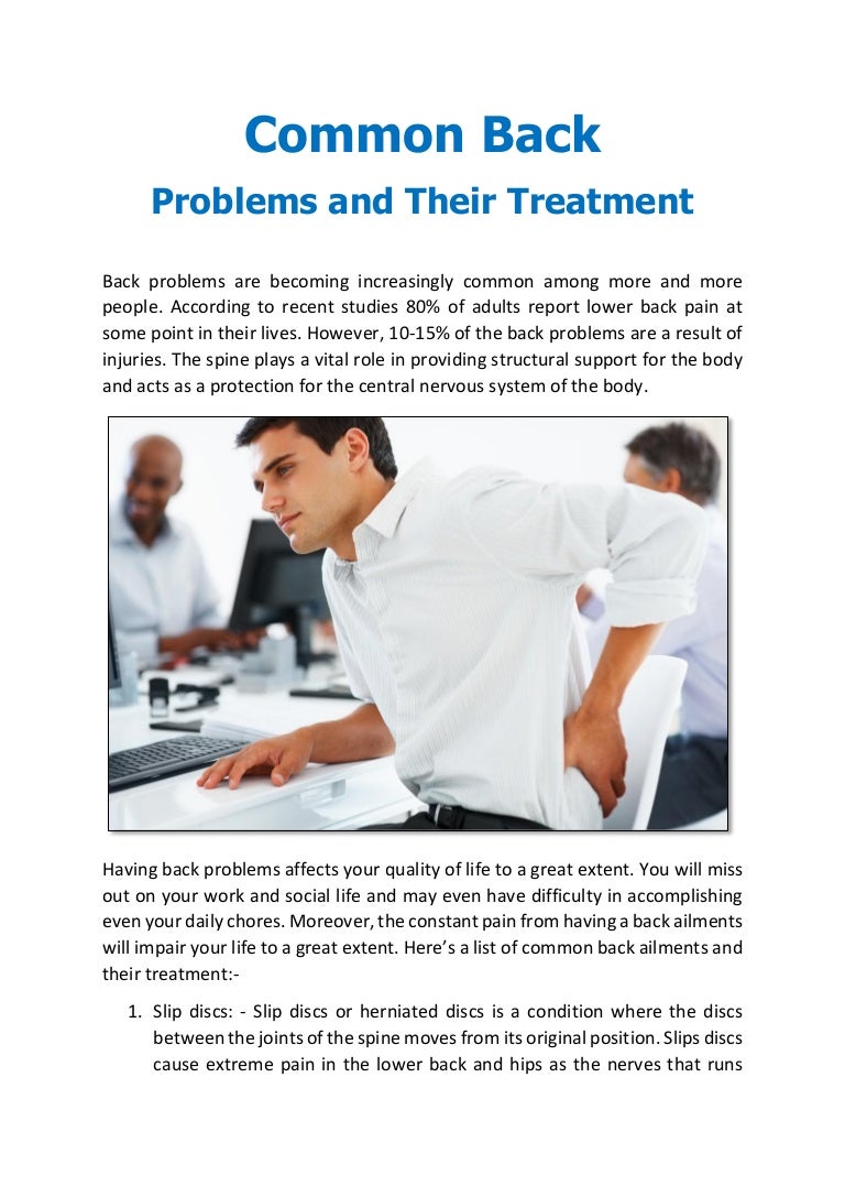 Common Back Problems and Their Treatment