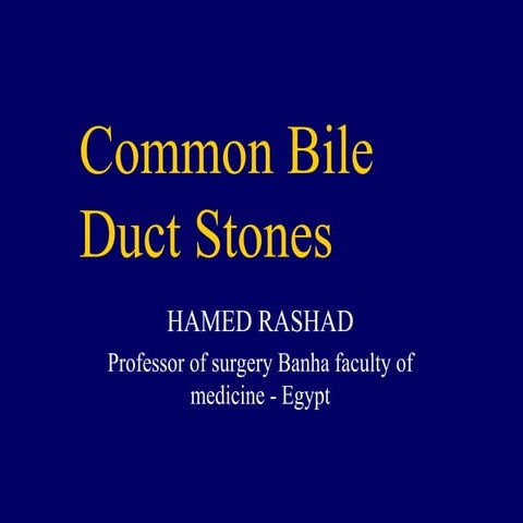 Laparoscopic CBD Exploration | PDF
