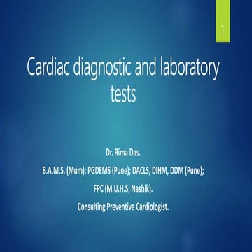 Cardiac diagnostics and laboratory tests 