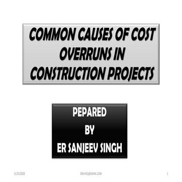 Common causes of cost overruns in construction projects