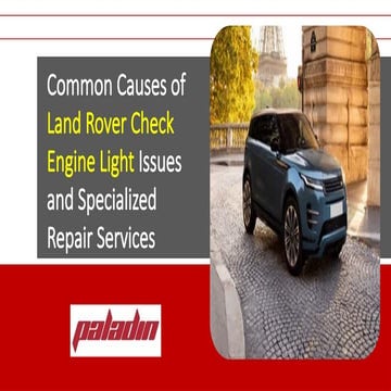 Common Causes of Land Rover Check Engine Light Issues Specialized Repair and ...