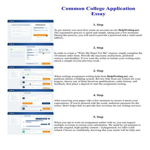Common College Application Essay. Online assignment writing service.
