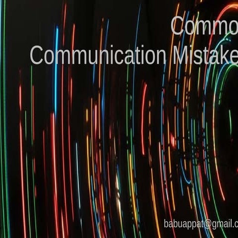 Common Communication Mistakes- Online Communication should be as errror free ...