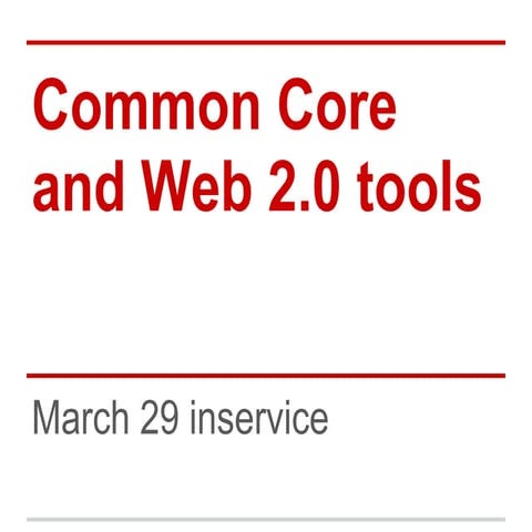 Common core and web 2.0