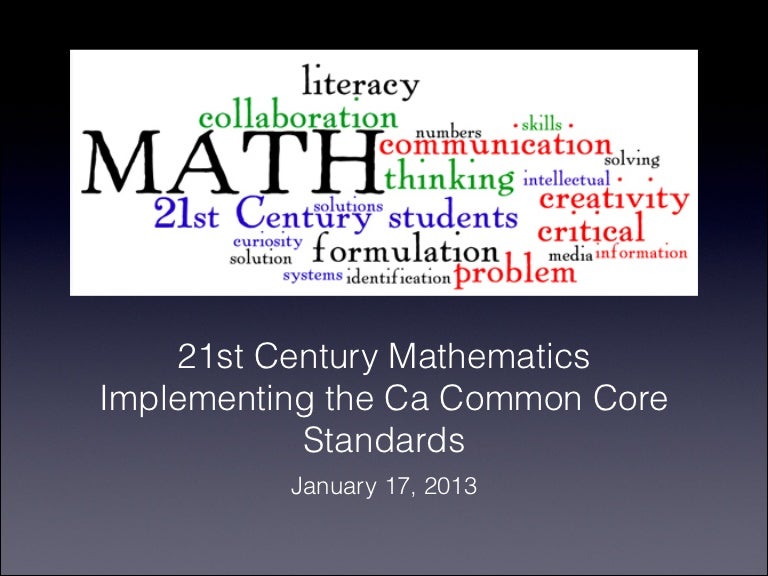 Common Core Mathematics Update