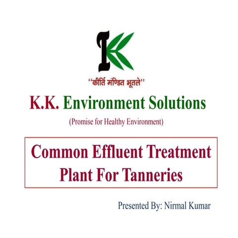 Common effluent treatment plant