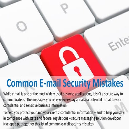 Common Email Security Mistakes