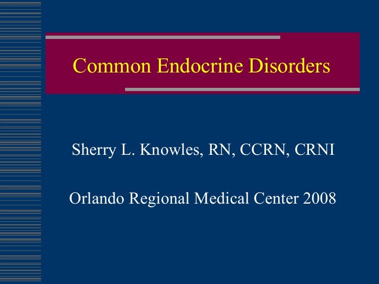 Common Endocrine Disorders