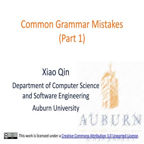 Common grammar mistakes