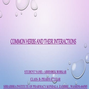 Common Herbs and their interactions.pptx