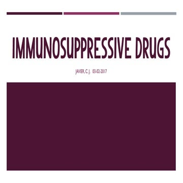 Common Immunosuppresive Drugs, Their Pharmacokinetics and Therapeutic Drug Mo...