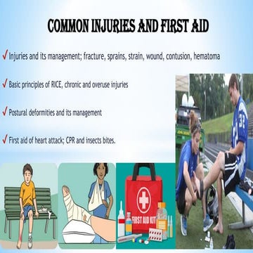 Common Injuries and First Aid with guide | PDF
