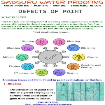 DEFECTS IN PAINTING, Building technology | PPTX