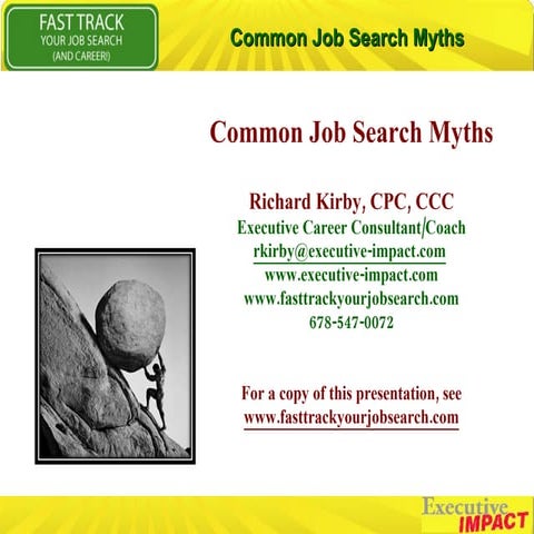 Common Job Search Myths