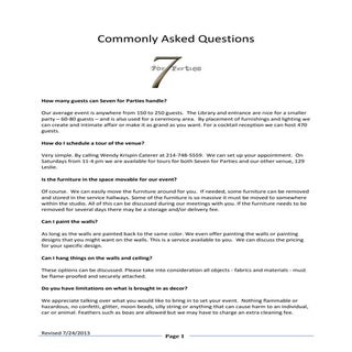 Commonly Asked Questions