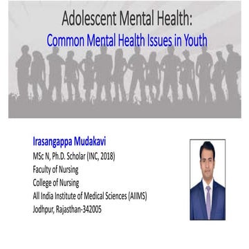 Adolescent Mental Health: Common Mental Health Issues in Youth 