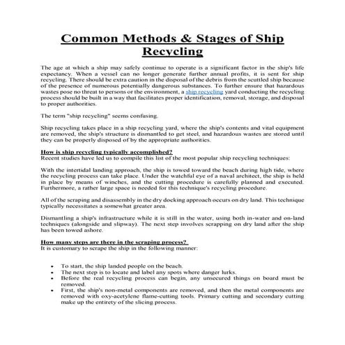 Common Methods & Stages of Ship Recycling.pdf