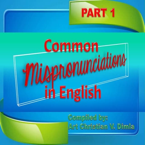 Common mispronounce words in english