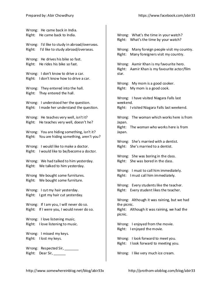 Typical writings english