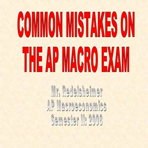 Common Mistakes On The AP Macro Exam