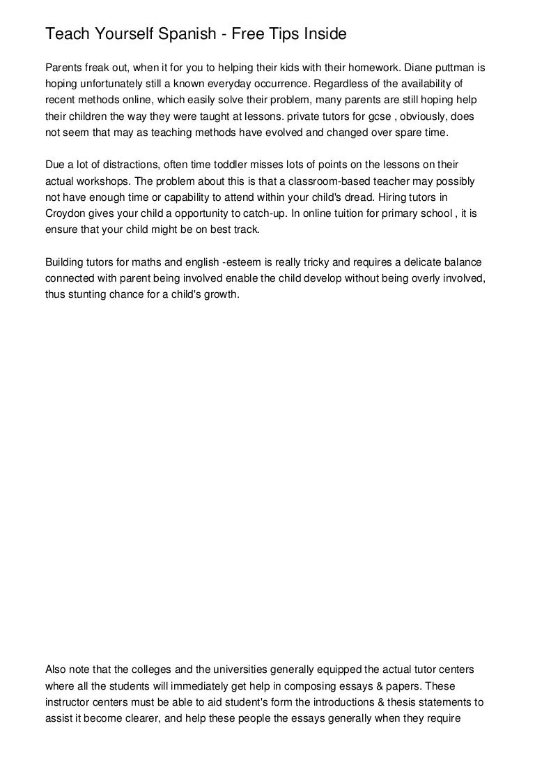 Teach Yourself Spanish Free Tips Inside