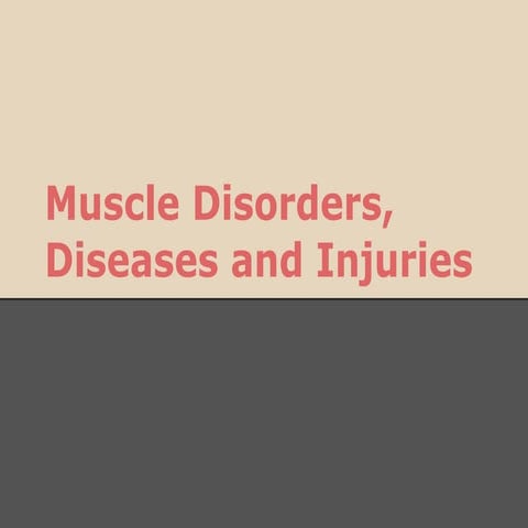 Common muscle disorders and diseases