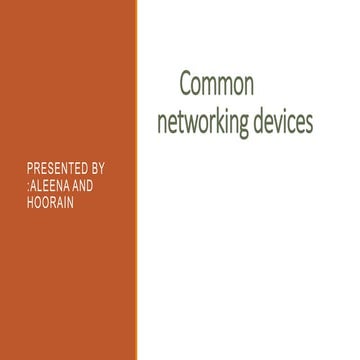 Common networking devices