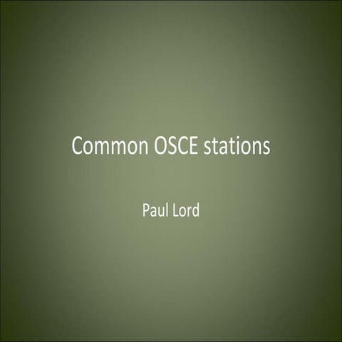 Common osc estations