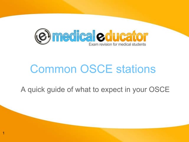 Common OSCE stations for Medical St...