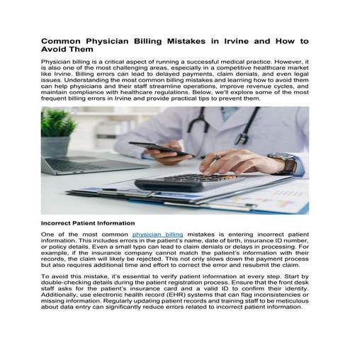 Common Physician Billing Mistakes in Irvine and How to Avoid Them.pdf