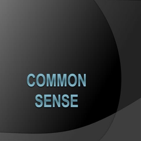 Common sense
