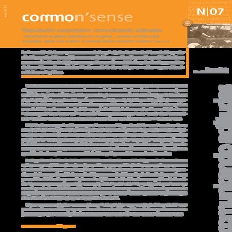 common'sense 07 - Reputacion corporativa: comunicando actitudes