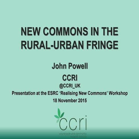 Rural urban fringe development | PPTX