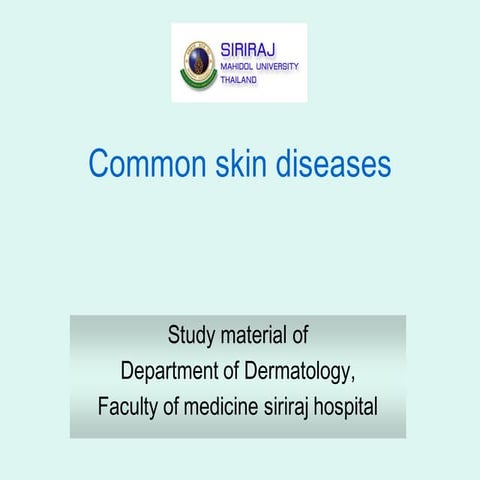 Common Skin Diseases | PPT