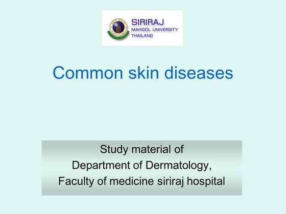 Common Skin Disorders | ODP
