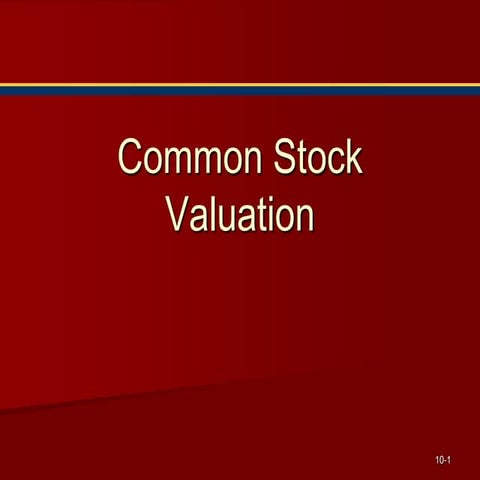 Common stock evaluation
