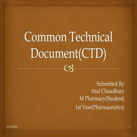 Common techanical document(ctd)