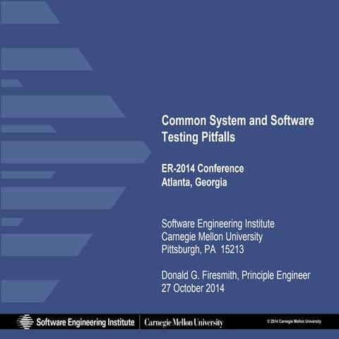 Common System and Software Testing Pitfalls | PDF