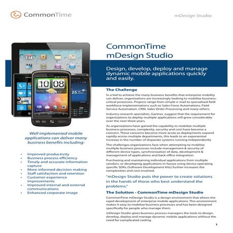 Common Time M Design  Studio  Datasheet