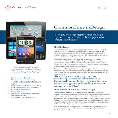 Common Time M Design Datasheet