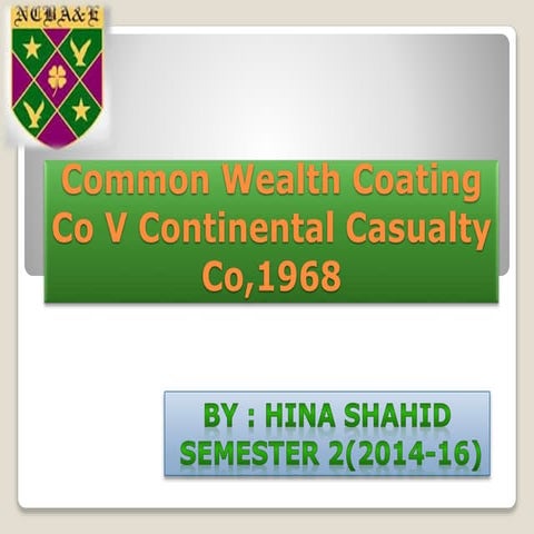 Common wealth coating co v continental casualty co,1968