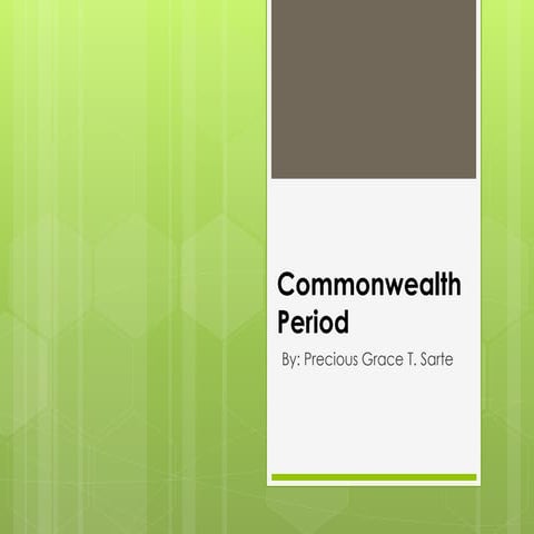 Commonwealth period - Education