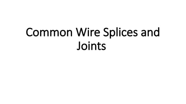 Types of splices | PPTX