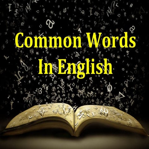 Common words in english