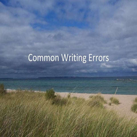 Common writing errors