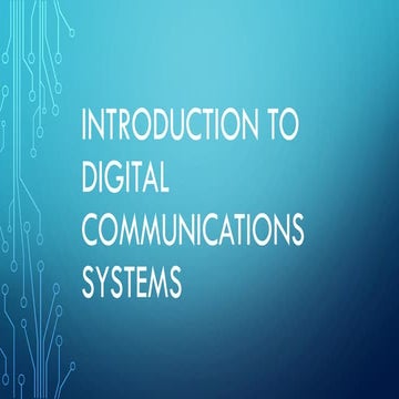 Introduction to digital communications systems | PDF