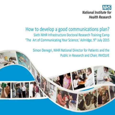 NIHR Trainees Comms masterclass   9am thur 5th july