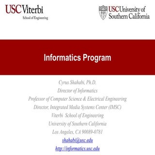 Informatics Master's Programs at USC