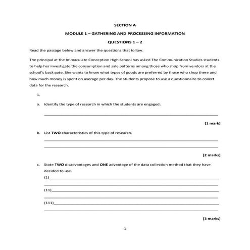 Comm stds 2012 mock exam