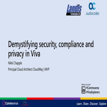 Demystifying security and privacy in Viva | Commsverse | June 2023 
